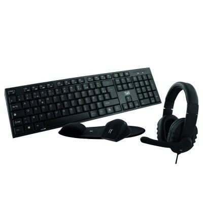 Pack Accessoires Ergonomiques Télétravail 4 en 1 (Clavier-souris-tapis-casque) BUNERGOFR1 T'nBPacks