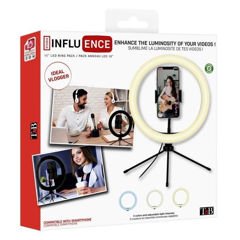 Webcam streamer 1080 P avec anneau LED intégré - INFLUENCE - T'nB