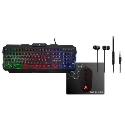 Pack CLAVIER/SOURIS THE G-LAB COMBO HELIUM (Souris + Clavier + Ecouteurs)