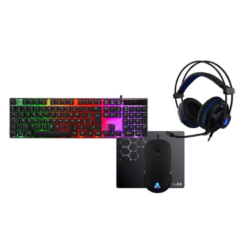 Pack CLAVIER/SOURIS THE G-LAB GAMING COMBO GALLIUM (Souris + Clavier +  Casque + Tapis)