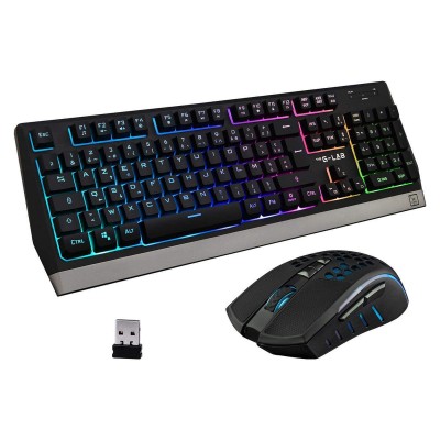 Pack CLAVIER/SOURIS THE G-LAB COMBO TUNGSTEN (Souris / Clavier / SANS FIL)