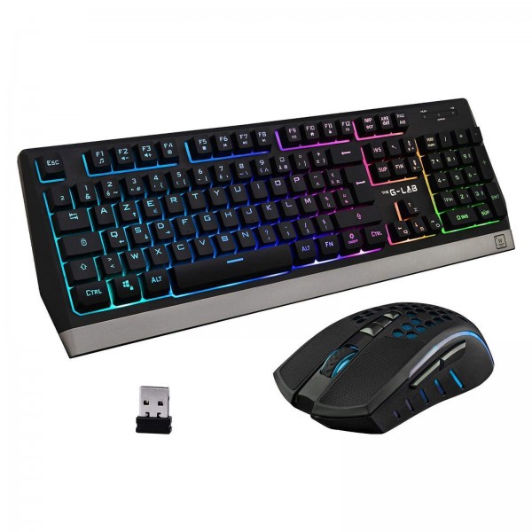 Pack CLAVIER/SOURIS THE G-LAB COMBO TUNGSTEN (Suris / Keyboard /OUT FIL)