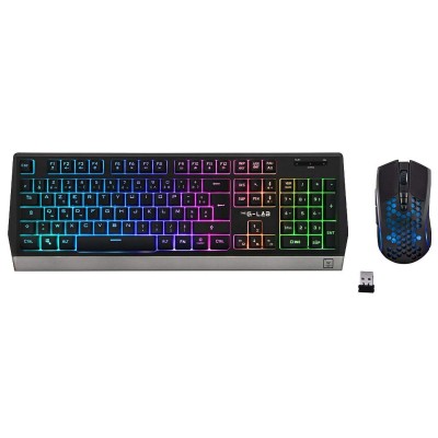 Pack CLAVIER/SOURIS THE G-LAB COMBO TUNGSTEN (Souris / Clavier / SANS FIL)