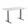 Bureau motorisé assis-debout avec Plateau blanc et Pied gris 120x75cm, Hauteur 62-128cm-[product_reference]-Betterwork - Solutio