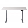 Bureau motorisé assis-debout avec Plateau blanc et Pied gris 120x75cm, Hauteur 62-128cm-[product_reference]-Betterwork - Solutio