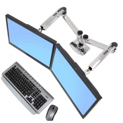 Bras double écran ergotron Argent-[product_reference]-Betterwork - Solutions ergonomiques - Télétravail