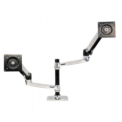 Bras bi-écrans superposés Ergotron Argent-[product_reference]-Betterwork - Solutions ergonomiques - Télétravail