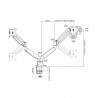 Support de bureau Full Motion pour 2 écrans PC 13´´- 32´´-[product_reference]-Betterwork - Solutions ergonomiques - Télétravail