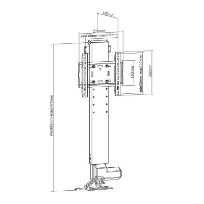 Support ascenseur motorisé pour écran TV 23´´- 32´´