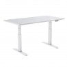 Bureau motorisé assis-debout avec Plateau blanc et Pied blanc 120x75cm, Hauteur 62-128cm-[product_reference]-Betterwork - Soluti