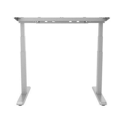 Pied de bureau motorisé assis-debout Hauteur 62- 128 cm Gris (Piètement seul)