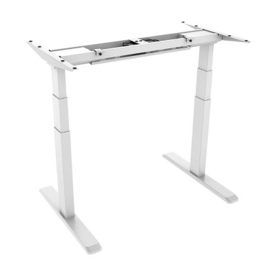 Pied de bureau motorisé assis-debout Hauteur 62- 128 cm Blanc (Piètement seul)