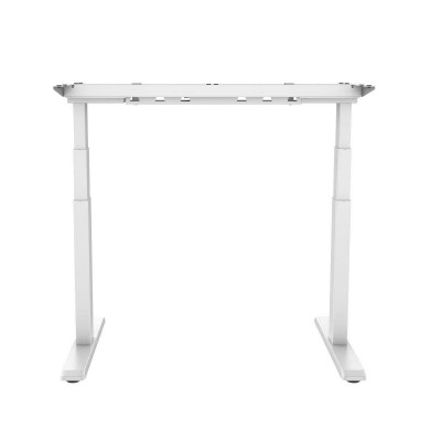 Pied de bureau motorisé assis-debout Hauteur 62- 128 cm Blanc (Piètement seul)