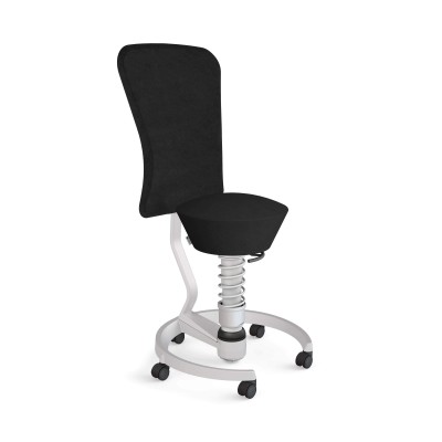 Tabouret dynamique Aeris Swopper avec dossier avec roulettes