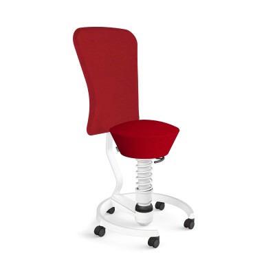 Tabouret dynamique Aeris Swopper avec dossier avec roulettes