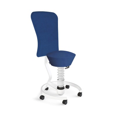 Tabouret dynamique Aeris Swopper avec dossier avec roulettes