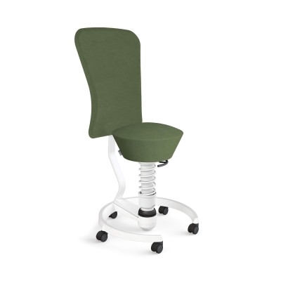 Tabouret dynamique Aeris Swopper avec dossier avec roulettes