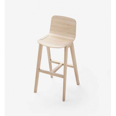 Tabouret haut avec dossier ALKI HELDU (H 1070 x L 490 x P 520mm)