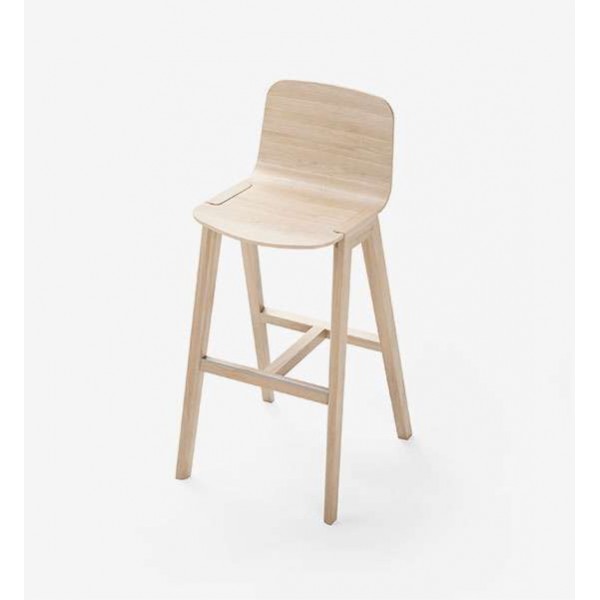 Tabouret haut avec dossier ALKI HELDU (H 1070 x L 490 x P 520mm)