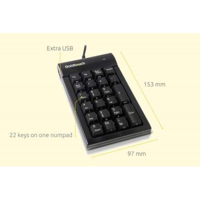 Pavé numérique Goldtouch Numeric USB Noir