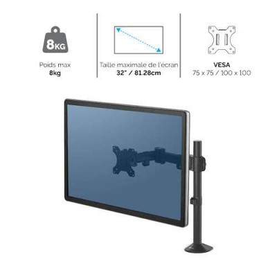 Bras porte-écran simple Fellowes Reflex 8502501-[product_reference]-Betterwork - Solutions ergonomiques - Télétravail