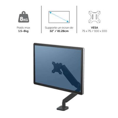 Bras porte-écran simple Fellowes Platinum Series Noir 8043301-[product_reference]-Betterwork - Solutions ergonomiques - Télétrav
