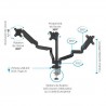 Bras porte-écrans triple Fellowes Platinum Series Noir 8042601-[product_reference]-Betterwork - Solutions ergonomiques - Télétra