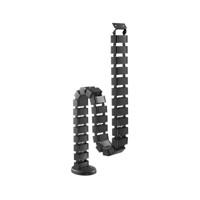 Goulotte passe-câbles verticale articulée Kimex 070-1012 Longueur 130cm Noir-[product_reference]-Betterwork - Solutions ergonomi