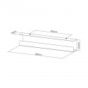 Goulotte passe-câbles horizontale de bureau Kimex 150-3103 60 cm Blanc - 3