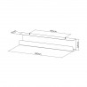 Goulotte passe-câbles horizontale de bureau Kimex 150-3102 60 cm Noir-[product_reference]-Betterwork - Solutions ergonomiques - 