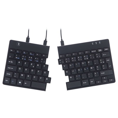 Clavier Ergonomique filaire R-Go Split Break Noir Azerty-[product_reference]-Betterwork - Solutions ergonomiques - Télétravail