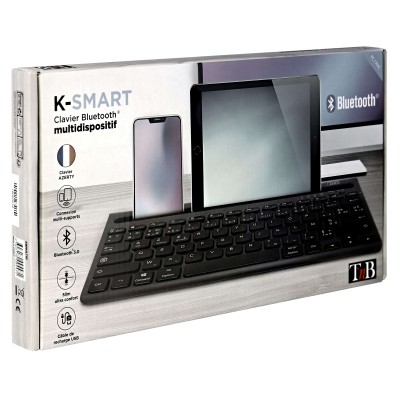 Clavier Bluetooth T'nB multi-device (tablette, smartphone et ordinateur)