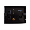 Boîtier de table encastrable 2xRJ45, VGA, HDMI, VIDEO, Prise 220V,  Noir-[product_reference]-Betterwork - Solutions ergonomiques