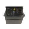 Boîtier de table encastrable 2xRJ45, VGA, HDMI, VIDEO, Prise 220V,  Noir-[product_reference]-Betterwork - Solutions ergonomiques