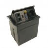 Boîtier de table encastrable 2xRJ45, VGA, HDMI, VIDEO, Prise 220V,  Noir-[product_reference]-Betterwork - Solutions ergonomiques