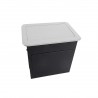 Boîtier de table encastrable 2xRJ45, VGA, HDMI, VIDEO, Prise 220V,  Gris-[product_reference]-Betterwork - Solutions ergonomiques
