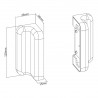 Kit rail de fixation Slatwall, 120cm avec 2 supports muraux-[product_reference]-Betterwork - Solutions ergonomiques - Télétravai
