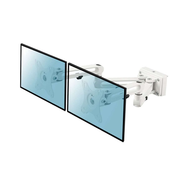 Double arm for 17´´- 32´´ monitors for Slatwall mounting rail