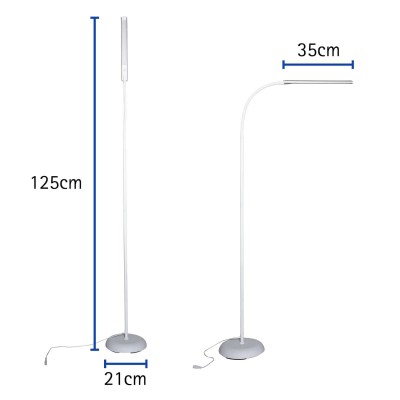 Lampadaire liseuse LED MAULpirro réglable blanc