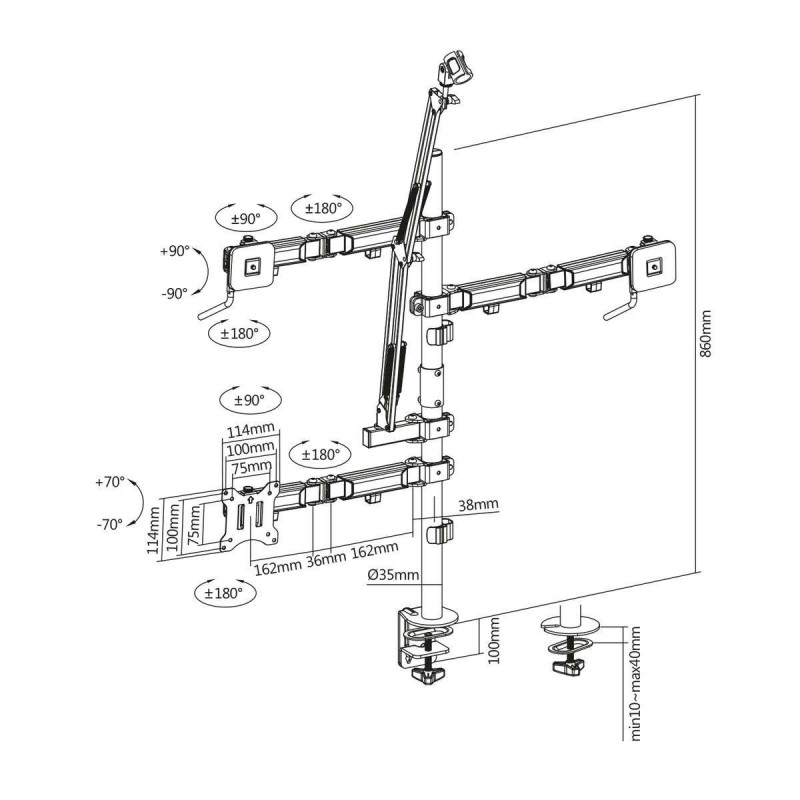 Betterwork - Support de bureau pour microphone KIMEX