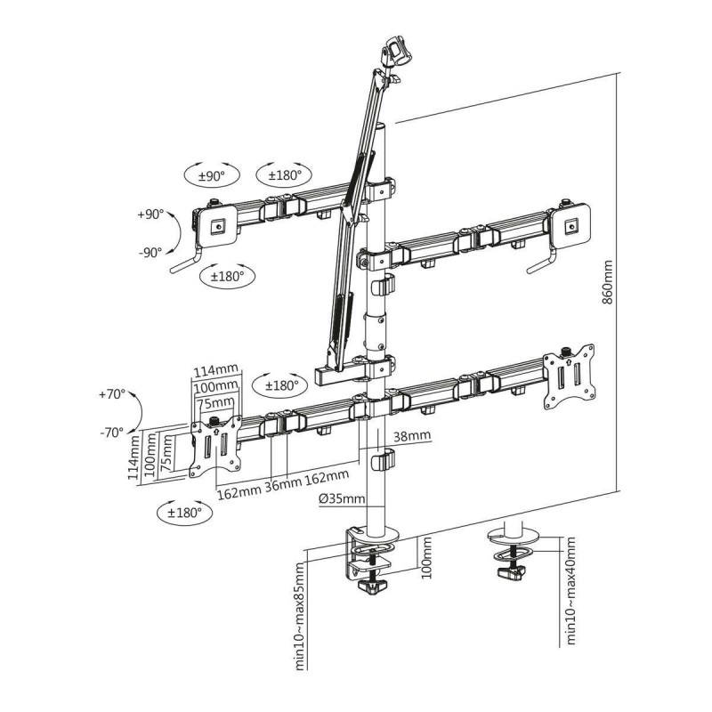 Betterwork - Support de bureau pour microphone KIMEX