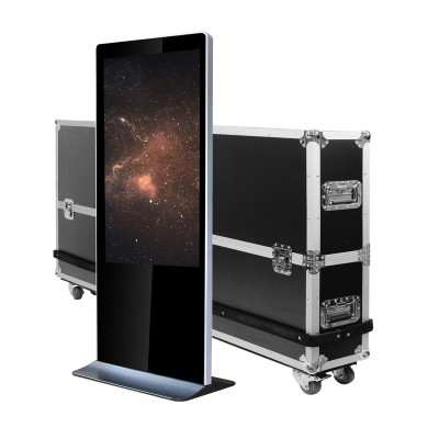 Totem Vidéo 43'' Full HD Indoor Noir avec Flightcase KIMEX Totem Vidéo 43'' Full HD Indoor Noir avec Flightcase KIMEX