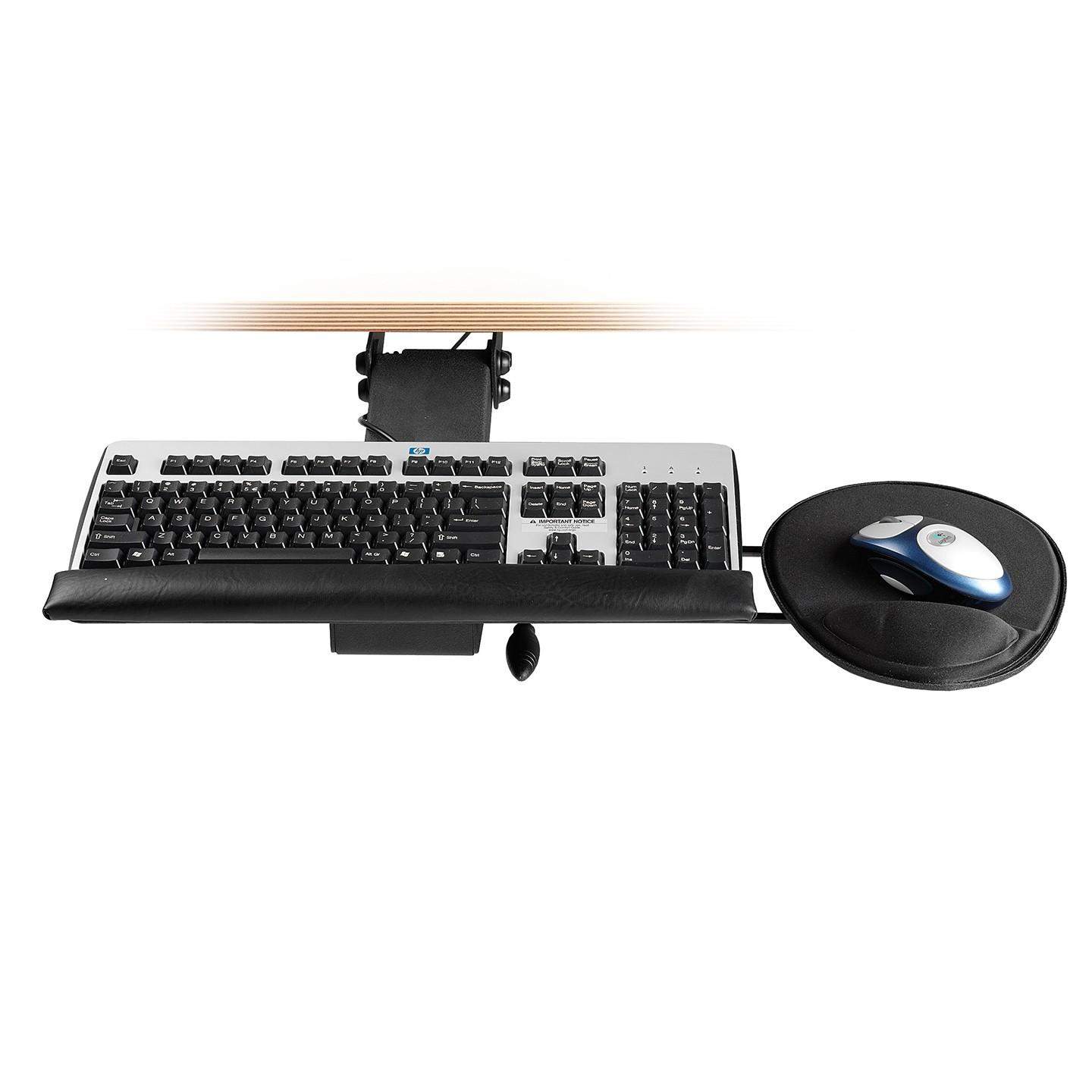 Plateforme noire rétractable pour clavier et souris-[product_reference]-Betterwork - Solutions ergonomiques - Télétravail
