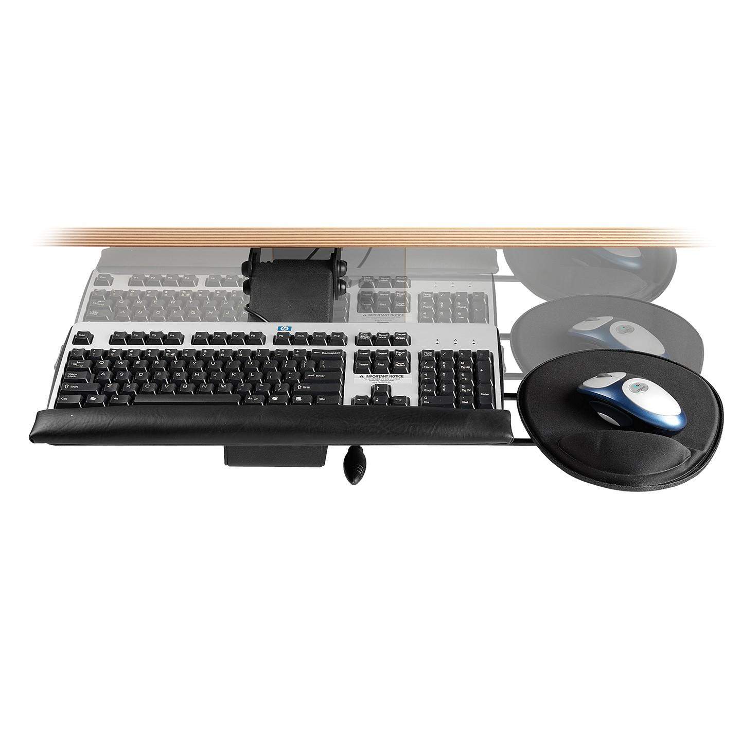 Plateforme noire rétractable pour clavier et souris-[product_reference]-Betterwork - Solutions ergonomiques - Télétravail