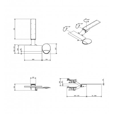 Plateforme noire rétractable pour clavier et souris