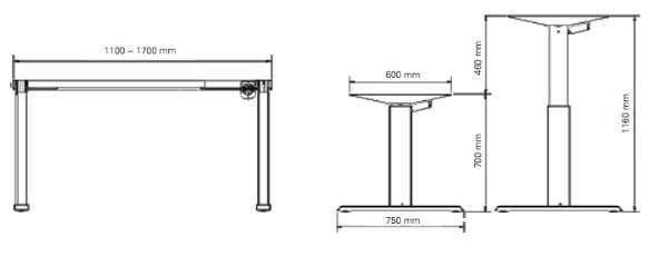 Plan bureau assis debout af140